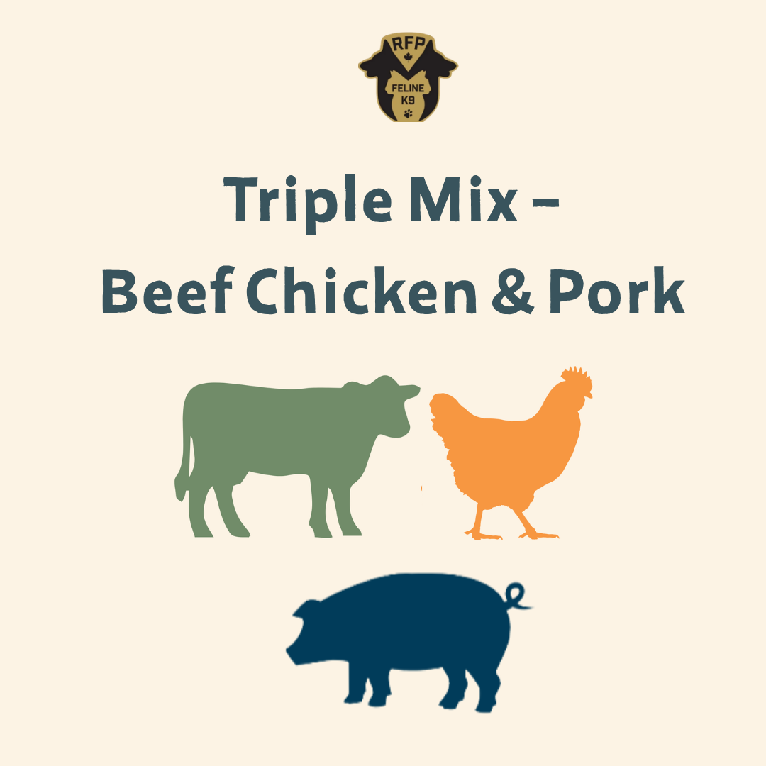 Triple Mix (Beef, Chicken, Pork) - 24 lb
